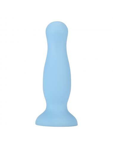 Plug anal ventouse bleu pastel taille S - A-001-S-BLU