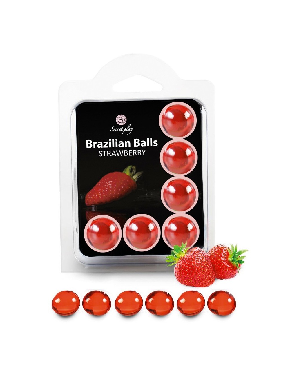 6 Brazilian Balls - fraise