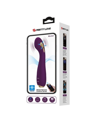 PRETTY LOVE - VIBRATEUR ELECTROSHOCK HECTOR PAR APP CONTROL VIOLET