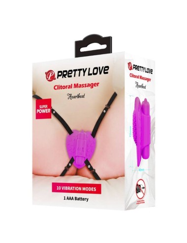 PRETTY LOVE - MASSEUR DE CLITORIS HEARTBEAT 10 MODES DE VIBRATION VIOLET