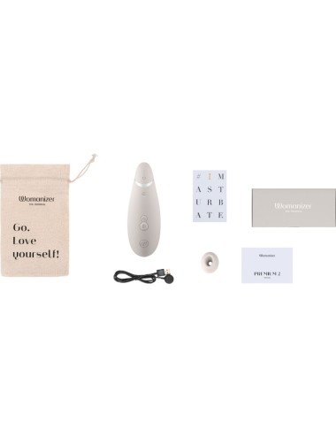 WOMANIZER - STIMULATEUR CLITORAL PREMIUM 2 GRIS CHAUD