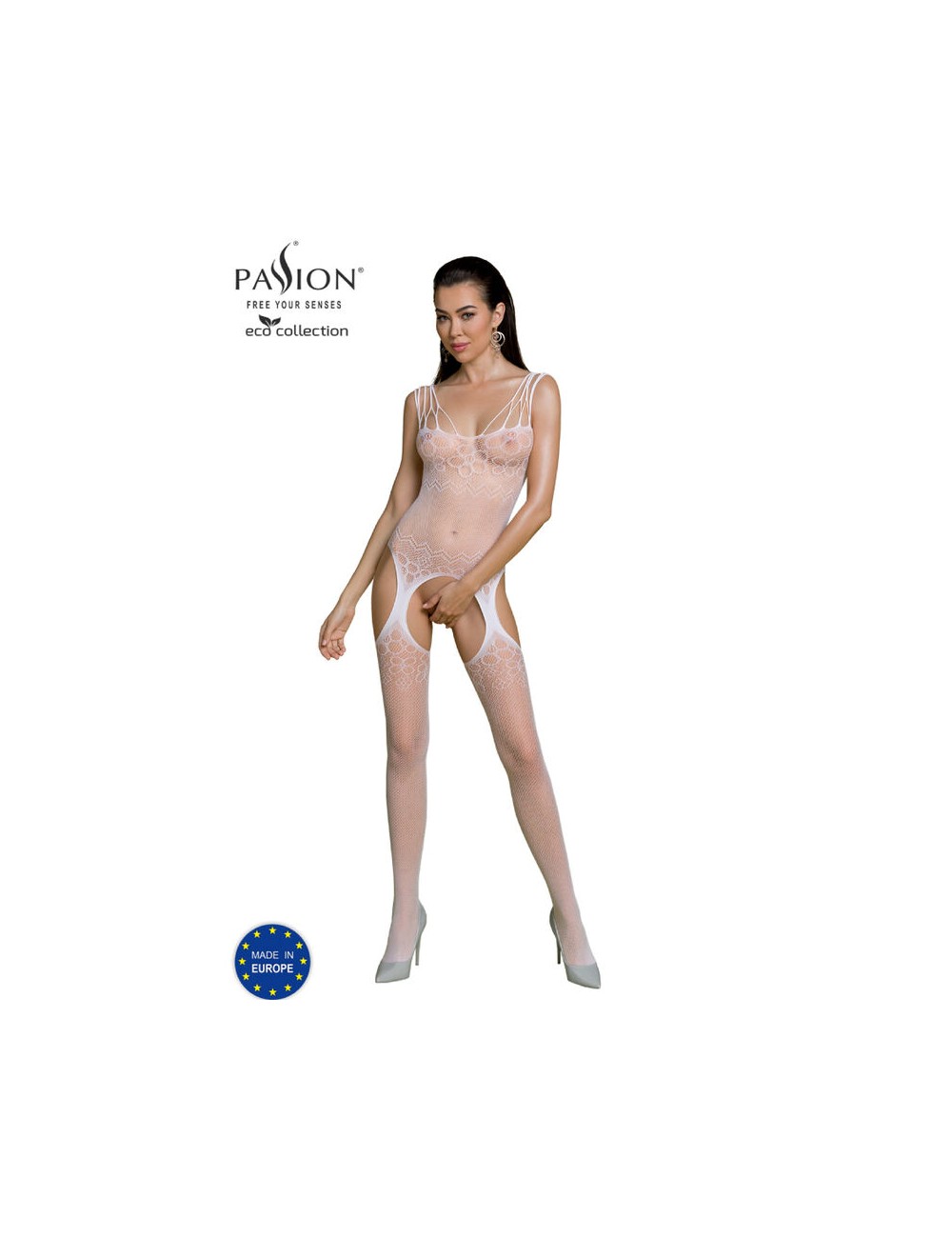 PASSION - BODYSTOCKING ECO COLLECTION ECO BS004 BLANC