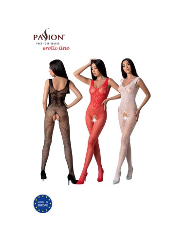 PASSION - BS098 BODYSTOCKING BLANC TAILLE UNIQUE