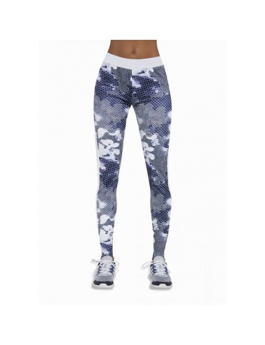 Code legging sport bleu et blanc