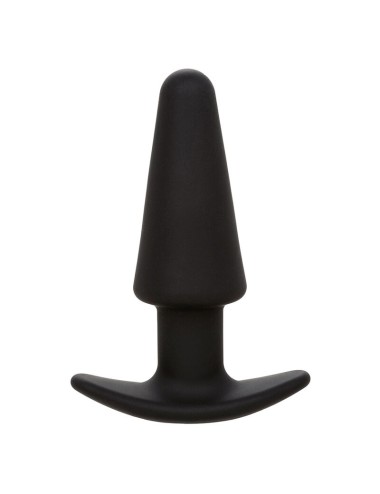 CALEXOTICS - ROCK BOTTOM TAPERED ANAL PLUG 10 VIBRATIONS SILICONE NOIR