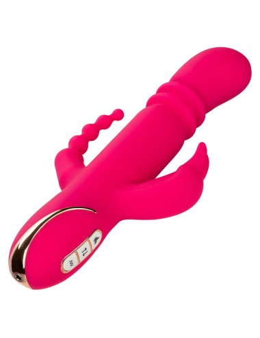 CALEXOTICS - JACK FANTASY TRIPLE VIBRATEUR CHAUFFANT LAPIN ROSE