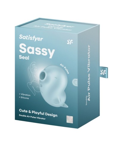 SATISFYER - SASSY SEAL STIMULATEUR ET VIBRATEUR BLEU