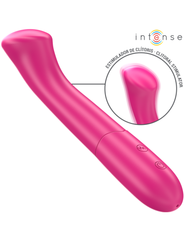 INTENSE - PATY VIBRATEUR 19 CM FLEXIBLE 10 VIBRATIONS MODÈLE 2 ROSE