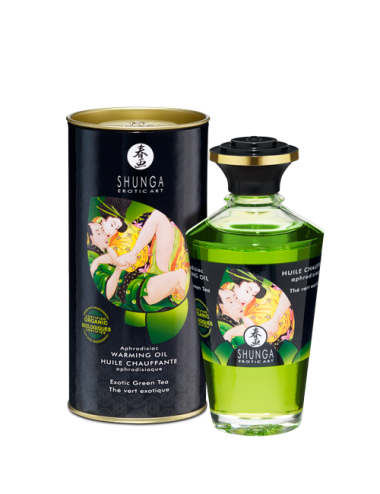 Huile aphrodisiaque organique - thé vert exotique - Huiles de massage - Shunga