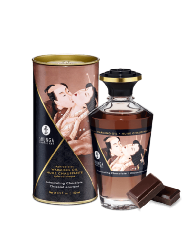 Huile chauffante aphrodisiaque - Chocolat enivrant 100ml - Huiles de massage - Shunga