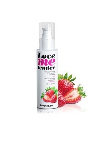 Huile de massage est parfumée à la fraise Love Me Tender 100ML - Huiles de massage - Love to Love