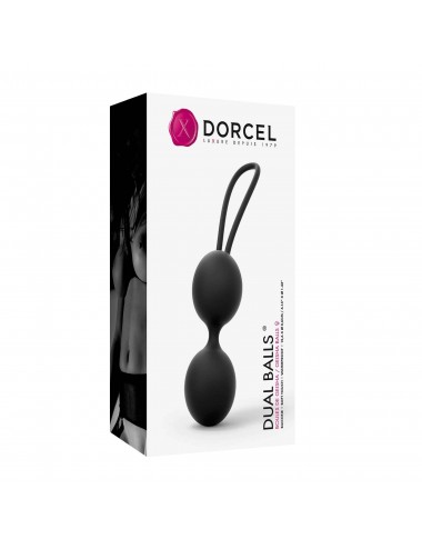 Sextoys - Boules de Geisha - Boules de Geisha ultra-douce Dual Balls couleur Noir - Dorcel