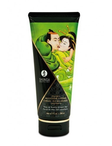 Crème hydrante de massage thé vert poire 200ml - CC814111 - Huiles de massage - Shunga