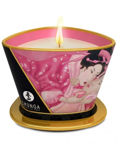 Bougie sensuelle de massage parfumées à la rose 170ml - CC824500 - Bougies de massage - Shunga