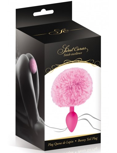 Sextoys - Godes & Plugs - Plug anal rose en silicone avec un pompon doux - CC5700910050 - Sweet Caress