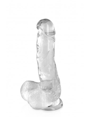 Sextoys - Godes & Plugs - Gode jelly transparent ventouse taille m 17.5cm - cc570123 - Pure Jelly