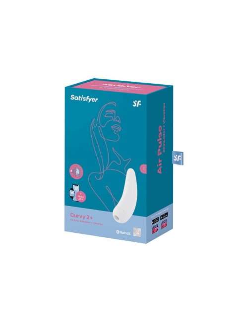 Sextoys - Masturbateurs & Stimulateurs - Stimulateur blanc connecté Curvy 2 Satisfyer - CC5972400020 - Satisfyer