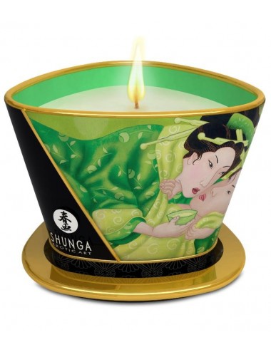 Bougie de massage lueur et caresses en Thé vert exotique - Bougies de massage - Shunga