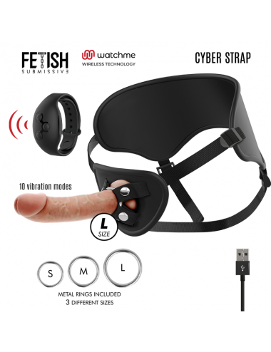 Sextoys - Accessoires - CYBER STRAP REMOTE CONTROL HARNESS WATCME TECHNOLOGY L - FETISH SUBMISSIVE CYBER STRAP