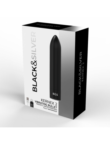 Sextoys - Masturbateurs & Stimulateurs - BLACK&SILVER BULLET VIBRATING KERNEX 2 BLACK - Black&silver